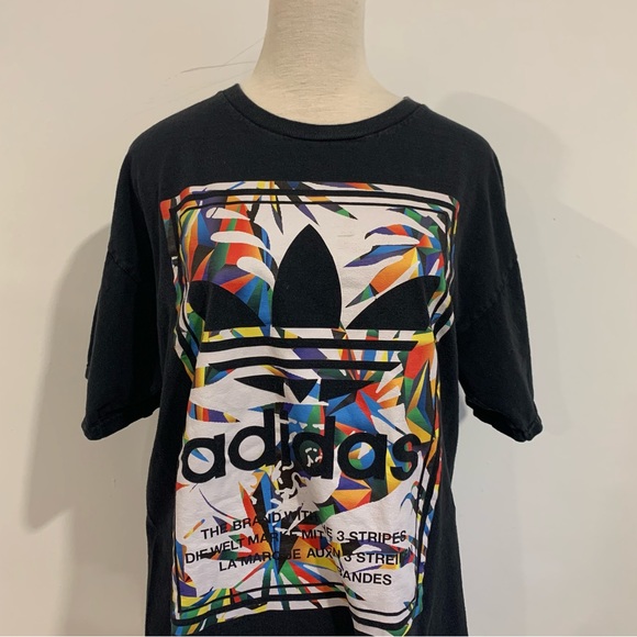 Adidas screen printed tee t-shit bold logo - Picture 1 of 4